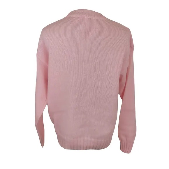 Baby Pink Women's Crew Neck Sweater - Picture 4 of 4